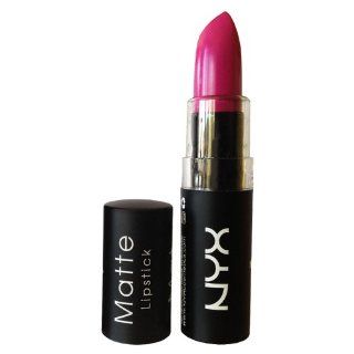 NYX Matte Lipstick MLS02   Shocking Pink (Blue toned hot Pink) Long Lasting Lipsticks Net Wt. 0.16 oz  Beauty