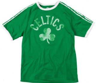 Boston Celtics adidas Retro 3 Stripe Raglan T Shirt  Athletic Shirts  Sports & Outdoors