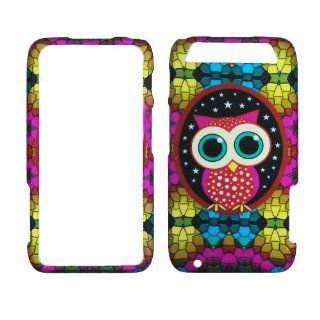 Hard Plastic Snap on Cover Fits Motorola MB886 ATRIX HD Colorful Owl AT&T Cell Phones & Accessories