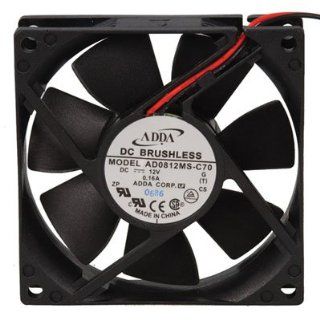 12 VDC 23.1 CFM Sleeve DC Fan With 11" Leads 80 x 80 x 20 mm