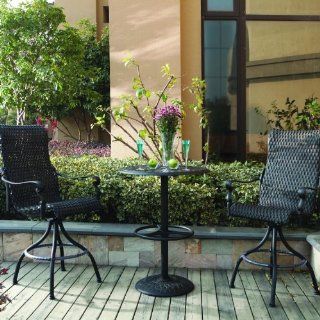 Darlee Victoria 2 person Resin Wicker Patio Bar Set   Espresso  Outdoor And Patio Furniture Sets  Patio, Lawn & Garden