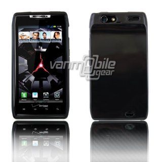VMG For Motorola Droid RAZR XT910 XT912 (Original, 1st Gen) TPU Cell Phone Skin Case Cover   BLACK [by VanMobileGear] *** Slim Fit, Protects Against Drops *** 