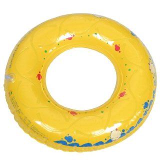 Children Cartoon Cow Print Yellow Soft Plastic Safety Inflating Swim Ring  Swim Vests  Sports & Outdoors