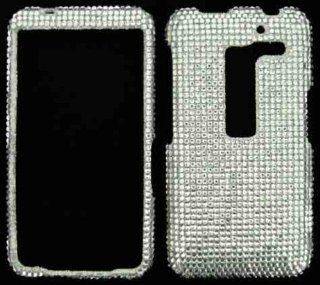 BLING COVER FOR LG ESTEEM CASE FACEPLATE SILVER SD021 MS910 CELL PHONE ACCESSORY Cell Phones & Accessories