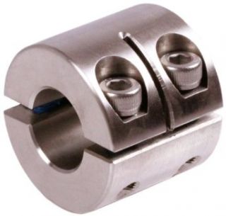 clamp collar double split double wide stainless steel 1.4301 bore 20mm with bolts DIN 912 Clamp On Shaft Collars