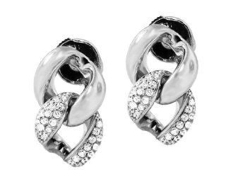 Designer Messika Paris Love Knot 0.55ct Diamond 18k White Gold Earrings Jewelry