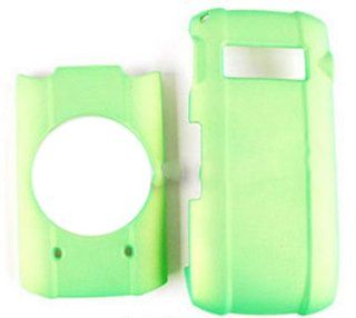 RUBBER COATED HARD CASE FOR CASIO G ZONE RAVINE 2 C781 EMERALD GREEN, LEATHER FINISH Cell Phones & Accessories