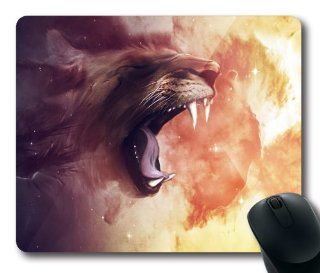 The angry lion Exquisite creation rectangular mouse pad 