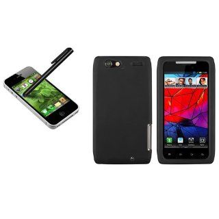 CommonByte For Motorola Droid Razr Maxx XT916 Skin Black Case Cover+Black LCD Stylus Pen Cell Phones & Accessories