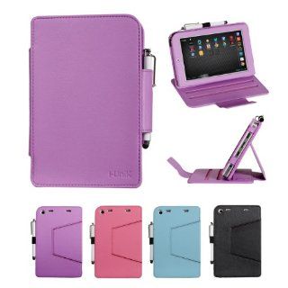 i UniK Monster M7 7" Tablet Slim Folio PU Leather Protection Case [Bonus Stylus] (Purple)   Bookcases