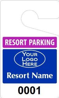 Plastic ToughTags for Club / Resort Parking Permits, Heavy Duty Plastic Permit Tag, 10 Tags / Pack, 3" x 5"  Blank Labeling Tags 