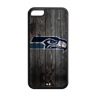 iPhone 5C Case   Best Wood Look NFL Seattle Seahawks TPU Cases Accessories for Apple iPhone 5C (Cheap IPhone5) Cell Phones & Accessories