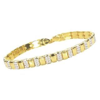 Diamond Fascination 14K Gold Diamond Accent Alternating Station Bracelet Jewelry