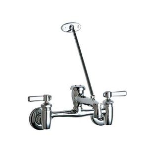 Chicago Faucets 897 CP Wall Mount Adjustable Center Service Sink Faucet, Chrome   Touch On Kitchen Sink Faucets  
