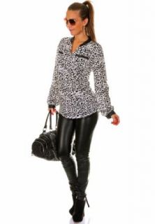 Glamour Empire Women's Animal Leopard Print Buttoned Shirt Top Blouse Fashion T Shirts