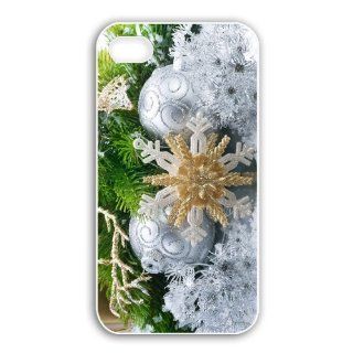 Beautiful Case for iphone4/4s Back Cover with Special Beautiful Pictures New Year white balls Cell Phones & Accessories