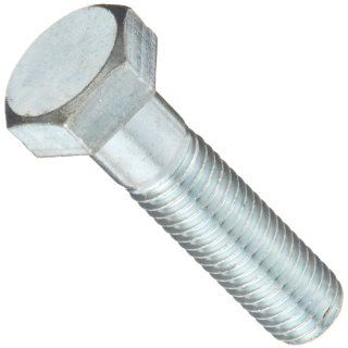 Class 8.8 Steel Hex Bolt, Zinc Blue Chromate Plated Finish, Metric, Metric Coarse Threads, Meets DIN 931/ISO 898 Specifications, M12 1.75 Thread Size, 200mm Length, Fully Threaded, Pack of 10