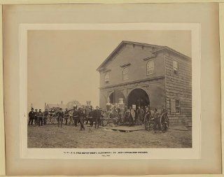 Photo US Fire Department, Alexandria, VA, 1863, steam fire engine   Prints