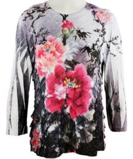 Jess & Jane   Loving You, Ruffle Accents, Sublimation Print Fashion Top