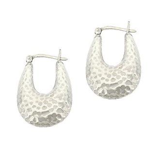 Sterling Silver .925 hammered design Earrings Drop Earrings Jewelry