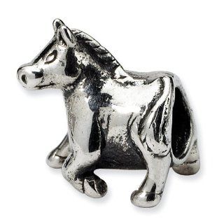 .925 Sterling Silver Horse Bead Bead Charms Jewelry