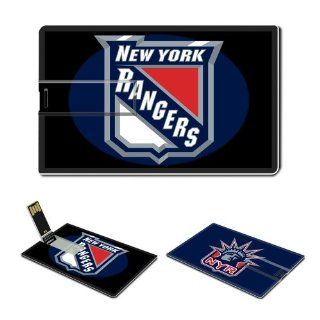 4GB USB Flash Drive USB 2.0 Memory Stick National Hockey League NHL New York Rangers Logo Credit Card Size Customized Support Services Ready (Statue of Liberty) Computers & Accessories