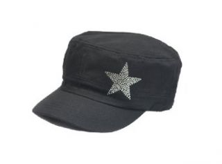 Crystal Star Castro Newsboy Hat Cap Black at  Mens Clothing store