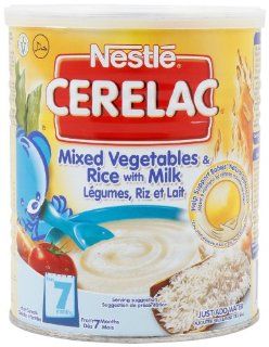 Nestle Cerelac, Mixed Vegetables and Rice with Milk, Stage 2, 14.1 Ounce Can  Baby Food Cereal  Grocery & Gourmet Food