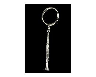 Oboe Key Chain   Pewter Musical Instruments