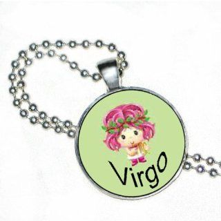 Children's Zodiac Virgo (Aug 23   Sept 22) on Silver Plate Pendent with 24" Silver Plate Ball Chain Pendants Jewelry