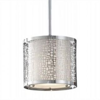 Murray Feiss P1218CH Joplin Collection 1 Light Mini Pendant, Chrome finish with White Glass   Chandeliers  