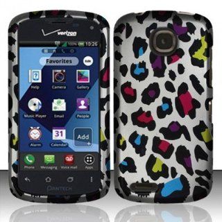 Cell Phone Case Cover for Pantech Marauder ADR910L (Verizon)   Rainbow Leopard [In CellCostumes Retail Packaging] 