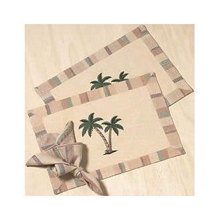 Kaydee Designs Palm Tree Embroidered Placemat  