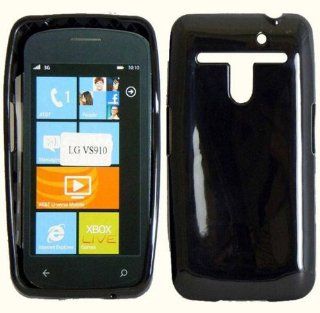 Black TPU Case Cover for LG Esteem MS910 Cell Phones & Accessories