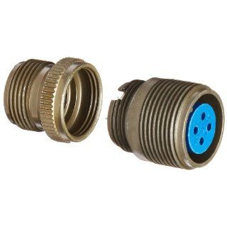 Amphenol Industrial 97 3101A 14S 2S Circular Connector Socket, Threaded Coupling, Solder Termination, Cable Receptacle, Solid Backshell, 14S 2 Insert Arrangement, 14S Shell Size, 4 Contacts Electronic Component Cylindrical Connectors Industrial & Sci