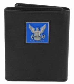 U.S. Navy Executive Leather Trifold Wallet Clothing
