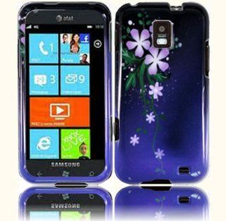 Blue Flower Hard Cover Case for Samsung Focus S SGH I937 Cell Phones & Accessories