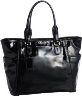 Cole Haan Linley Patent W Top Zip B42308 Tote,Black Patent,One Size Clothing