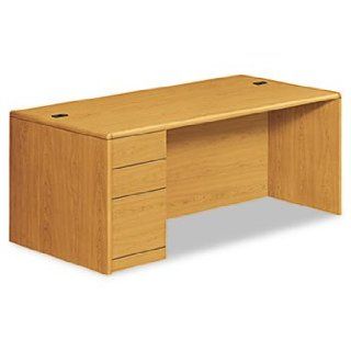 10700 Single Pedestal Desk, Full Left Pedestal, 72w x 36d x 29 1/2h, Harvest by HON (Catalog Category Furniture & Accessories / Desks)  Office Desks 