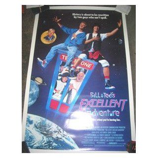 BILL AND TED'S EXCELLENT ADVENTURE / ORIG. ONE SHEET MOVIE POSTER (KEANU REEVES) KEANU REEVES Entertainment Collectibles