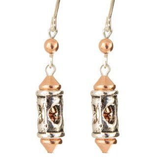 Romanesque Silverplated Surgical Steel and Copper Earrings Dangle Earrings Jewelry