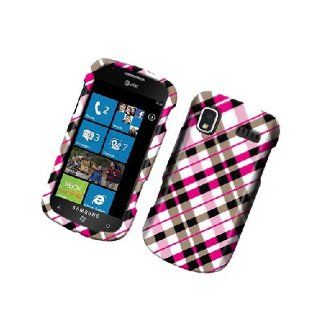 Samsung Focus i917 SGH I917 Pink Brown Plaid Cover Case Cell Phones & Accessories