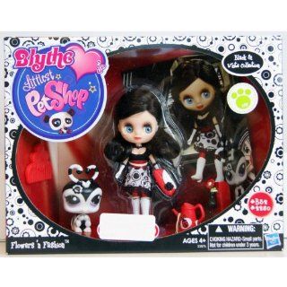 Littlest Pet Shop Blythe Black White Collection Exclusive Flowers 'n Fashion Toys & Games