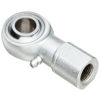 Sealmaster AR 10N Rod End Bearing, Three Piece, Extra Capacity, Regreasable, Female Shank, Female Shank Type, Right Hand Thread, Inch, 5/8" 18 Shank Thread Size, 5/8" Bore, 8 degrees Misalignment Angle, 1 1/2" Head Diameter, 3/4" Lengt