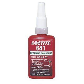 Loctite 641 Retaining Compound   Yellow Liquid 50 ml Bottle   Has Moderate Retaining Strength   Shear Strength 940 psi [PRICE is per BOTTLE] Industrial Adhesives Retaining Compounds