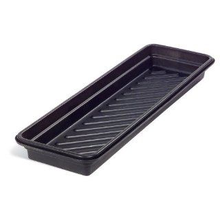 New Pig PAK918 LDPE Utility Containment Tray, 11.96 Gallon Capacity, 52 1/4" Length x 16 1/4" Width x 5" Height, Black Science Lab Trays