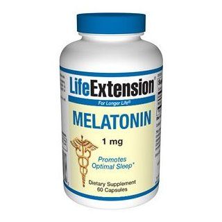 Life Extension   Melatonin   1 Mg   60 Caps (Pack of 2) Health & Personal Care