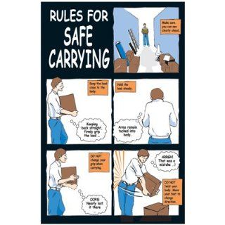 Emedco Safe Carrying Workplace Wallchart Industrial Warning Signs