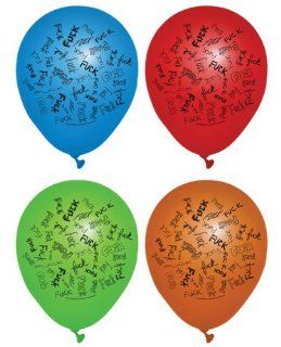 Dirty f bomb balloons   asst. colors pack of 8  Party Balloons  Beauty