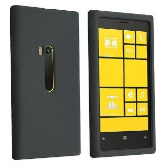 eForCity Silicone Case compatible with Nokia Lumia 920, Black Cell Phones & Accessories
